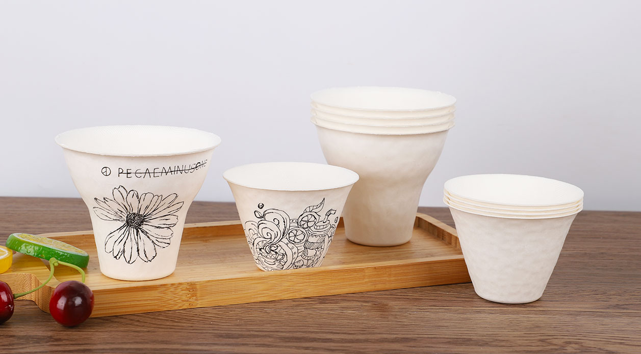 Nueva moda: Vaso de helado casero de pulpa biodegradable