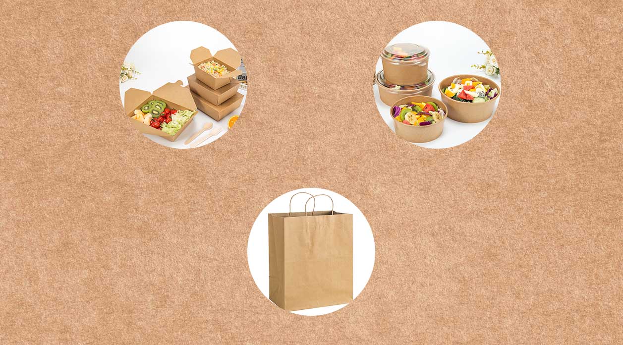 Embalaje popular de papel kraft para llevar